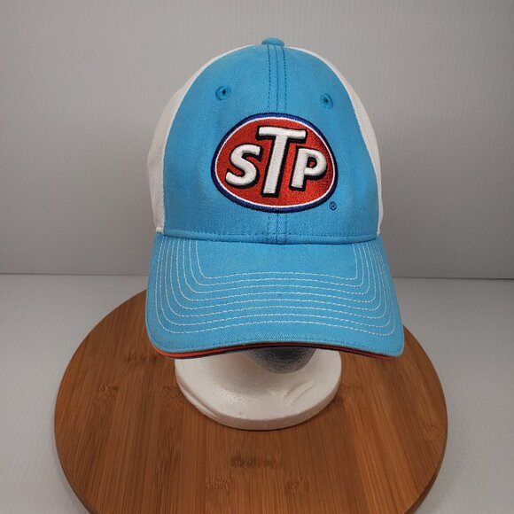 Fanatics STP 43 Aric Almirola Trucker Hat Blue White Nascar Baseball Cap - Picture 1 of 11
